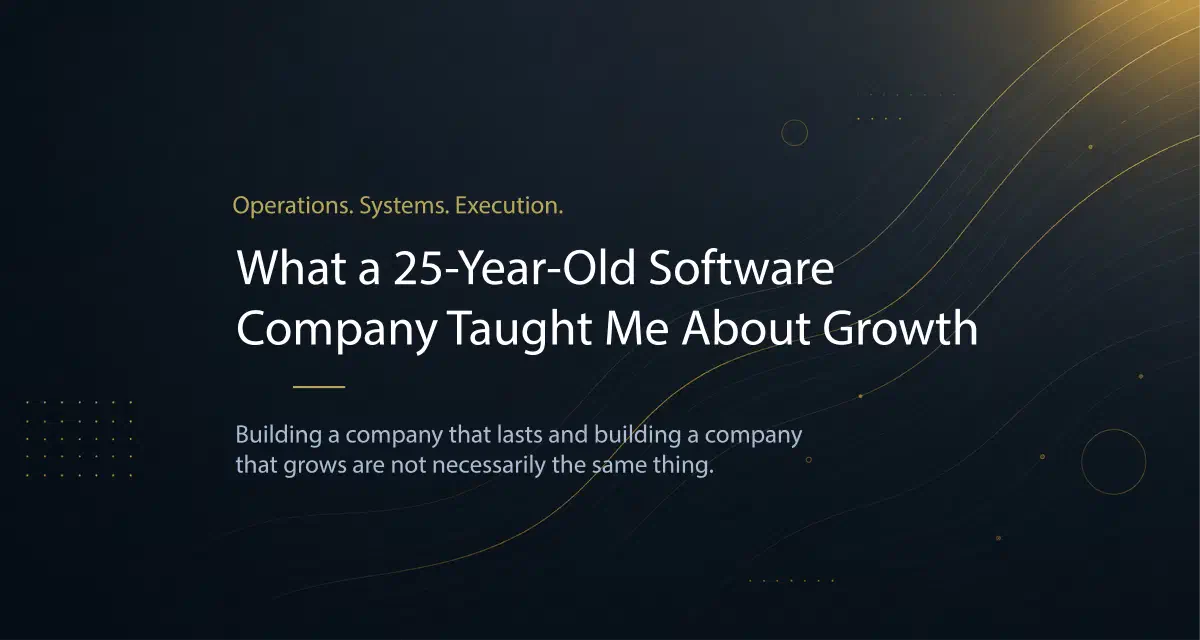 What a 25-Year-Old Software Company Taught Me About Growth article header. What a 25-Year-Old Software Company Taught Me About Growth article header.
